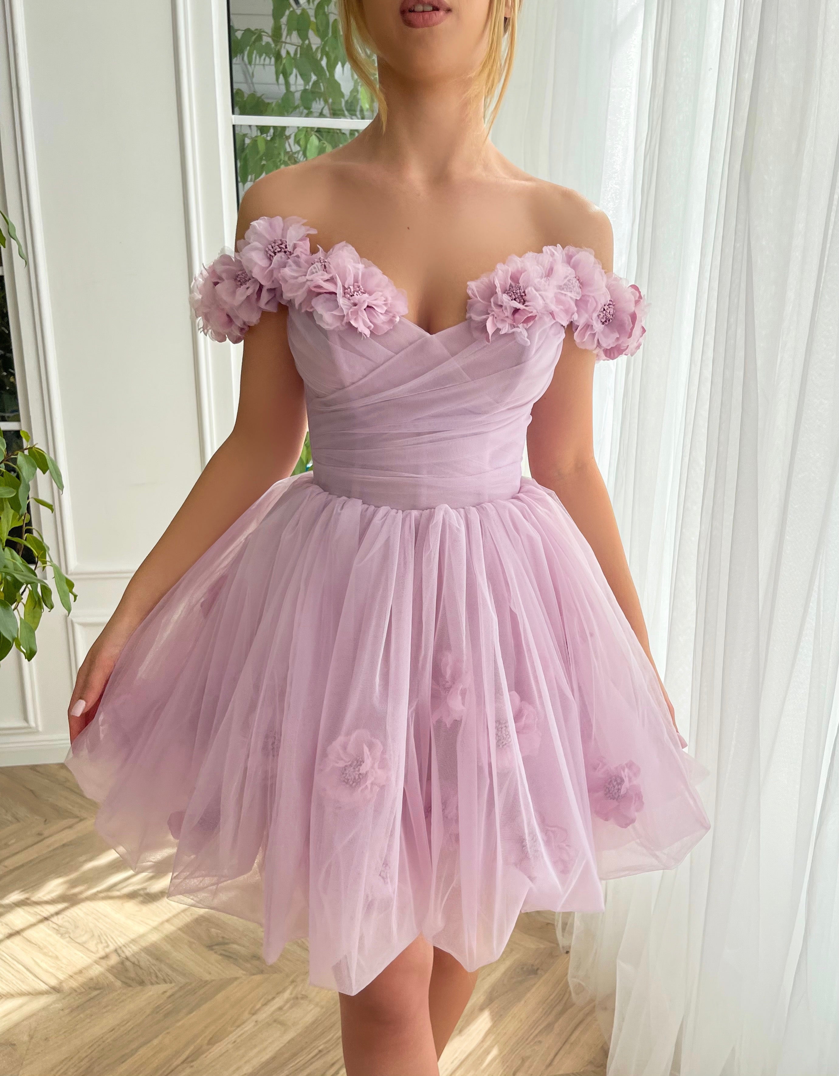 lilac dress short